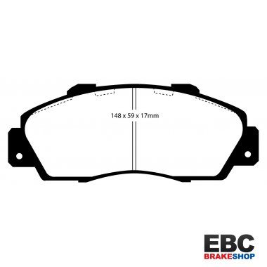 EBC Redstuff Brake Pads Front (Honda Integra Dc2/Civic Ek9) 2 dp3872c 380 380