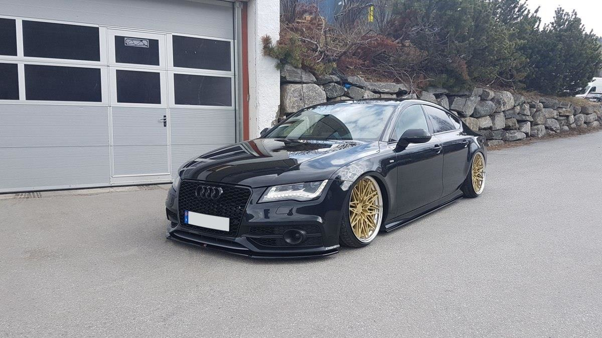 Maxton Design Audi A7 S-Line Front Lip V.1 - Gloss (C7 2010-2014) 3 eng pl front splitter v 1 audi a7 mk1 s line 5602 2