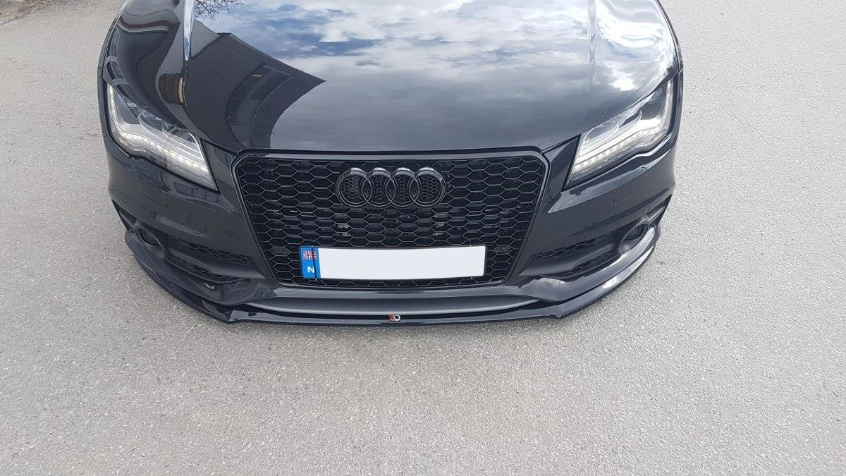 Maxton Design Audi A7 S-Line Front Lip V.1 - Gloss (C7 2010-2014) 2 eng pl front splitter v 1 audi a7 mk1 s line 5602 3