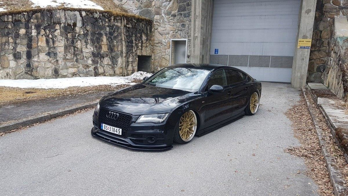 Maxton Design Audi A7 S-Line Front Lip V.2 - Gloss (C7 2010-2014) 2 eng pl front splitter v 2 audi a7 mk1 s line 5655 2 2