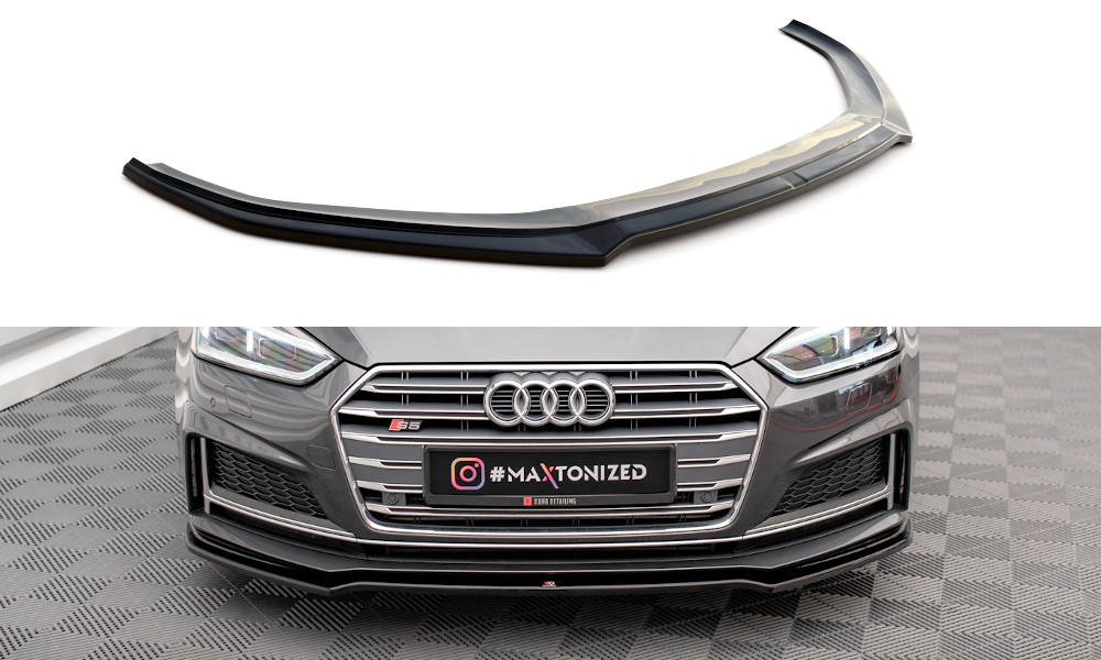 Maxton Design Audi A5 Coupe/Sportback S-Line Front Lip V.1 - Gloss (F5 2017-2019) 1 Audi A5 Coupe/Sportback S-Line Front Lip