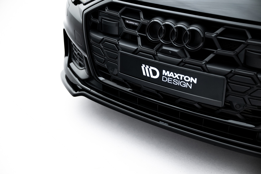 Maxton Design Audi A6 Sline Front Lip v2 - GLOSS BLACK (C8 2019-2025) 6 Maxton Design Audi A6 Sline Front Lip v2 - GLOSS BLACK (C8 2019-2025) - Image 6