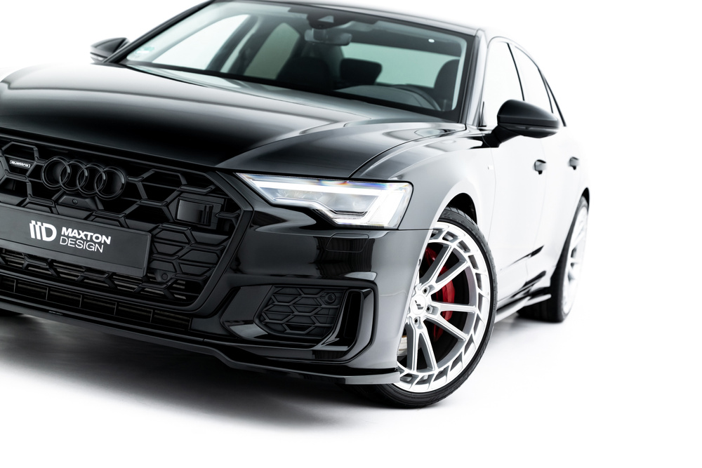 Maxton Design Audi A6 Sline Front Lip v2 - GLOSS BLACK (C8 2019-2025) 7 Maxton Design Audi A6 Sline Front Lip v2 - GLOSS BLACK (C8 2019-2025) - Image 7