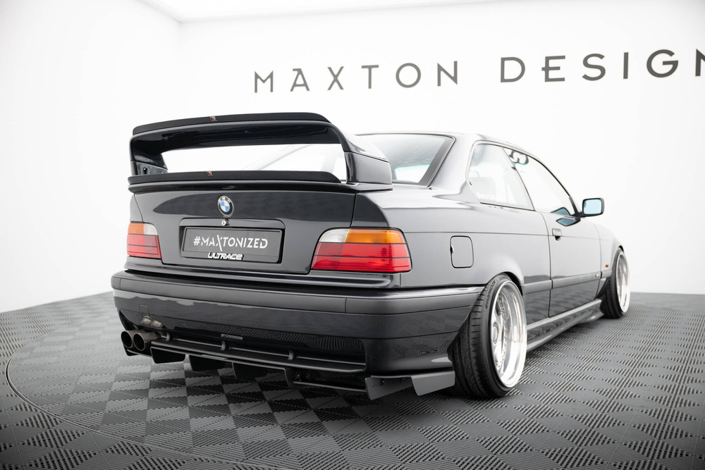 Unpainted Black M3 Style Rear Bumper Diffuser For BMW E36 3 Series 92-99 (Coupe/Sedan)