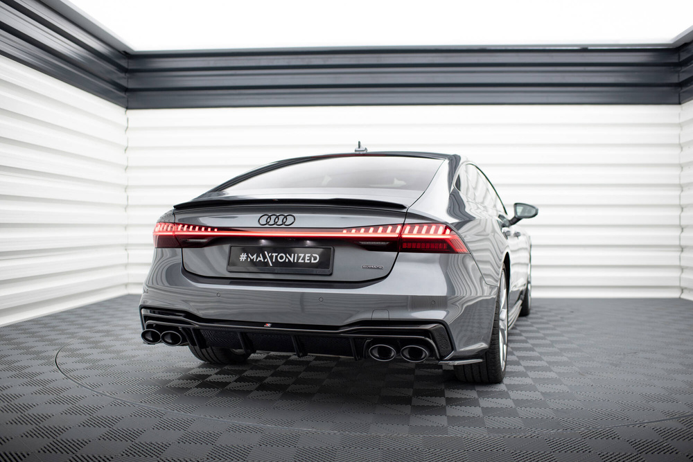 Maxton Design Audi A7 Sline Diffuser - Gloss Black Quad Exit (C8 2017-2025) 1 Maxton Design Audi A7 Sline Diffuser - Gloss Black Quad Exit (C8 2017-2025)