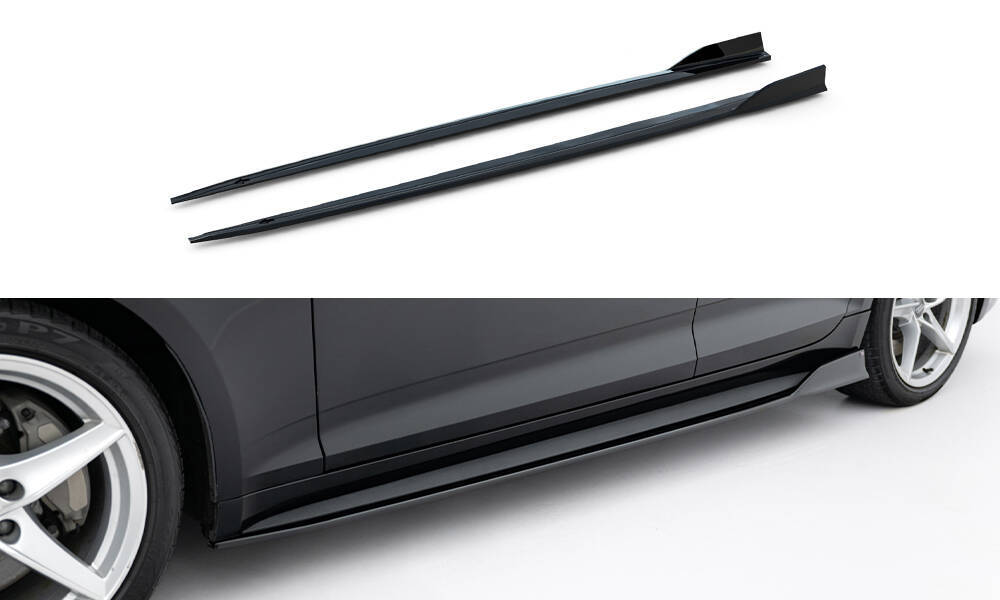 Maxton Design Audi A5 S-Line Sportback Side Skirt Extensions - Gloss (F5) (2017-2019) 2 Maxton Design Audi A5 S-Line Sportback Side Skirt Extensions - Gloss (F5) (2017-2019) - Image 2