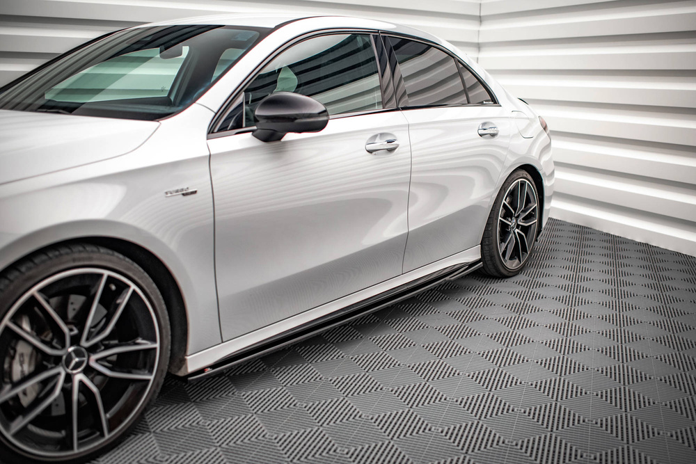 Maxton Design Mercedes A-Class AMG/AMG-Line Side Skirt Extensions V2- Gloss (W177 2018-2023) 6 Maxton Design Mercedes A-Class AMG/AMG-Line Side Skirt Extensions V2- Gloss (W177 2018-2023) - Image 6