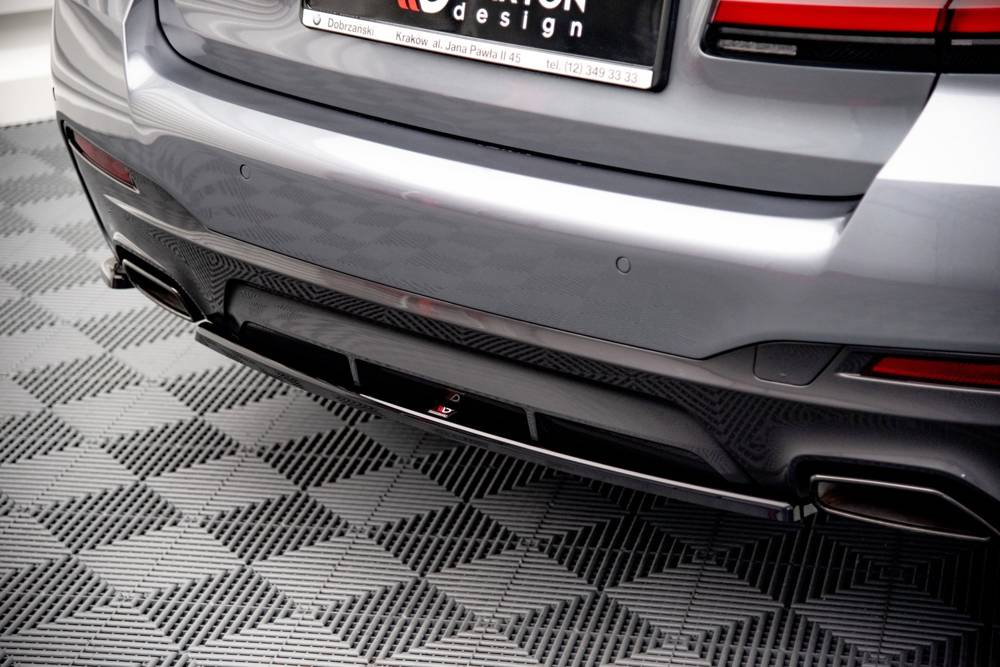 Maxton Design BMW 5 Series G30 MSport Rear Splitter - Gloss (Facelift 2020-2023) 1 BMW 5 Series G30 MSport Rear Splitter