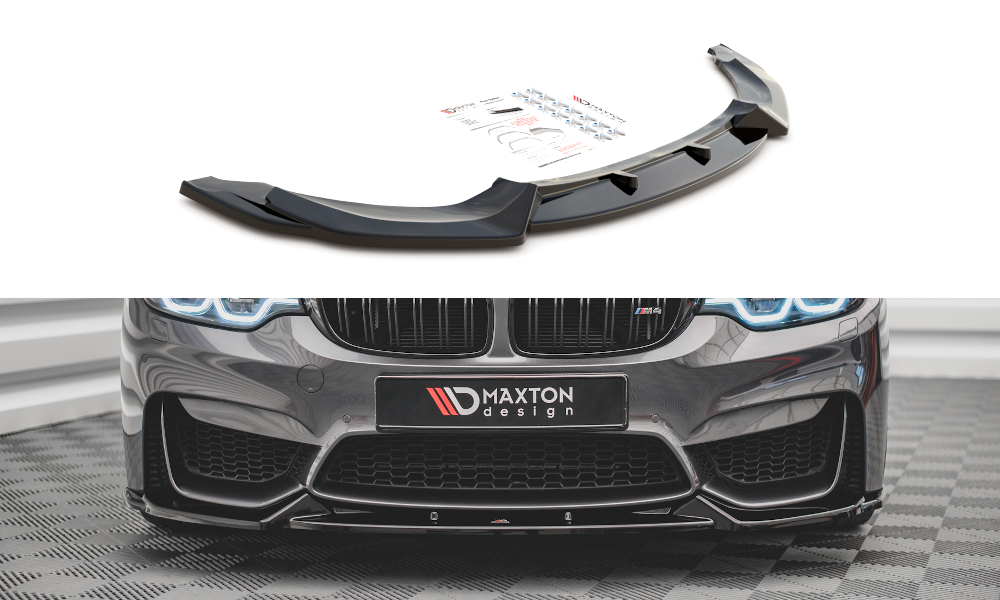 Maxton Design BMW 4-Series M4 F82 Front Lip - Gloss (2014-2021) 3 eng pm front splitter bmw m4 f82 13219 2