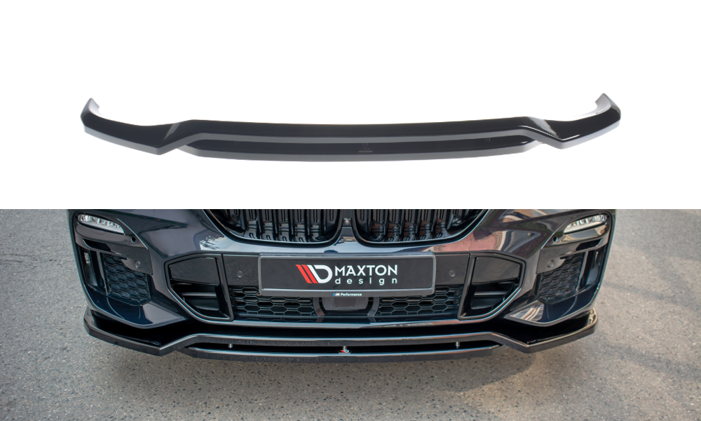 Maxton Design BMW X5 G05 Msport Front Lip v1 - Gloss Black (2018-2022) 3 eng pm front splitter for bmw x5 g05 m pack 8840 4