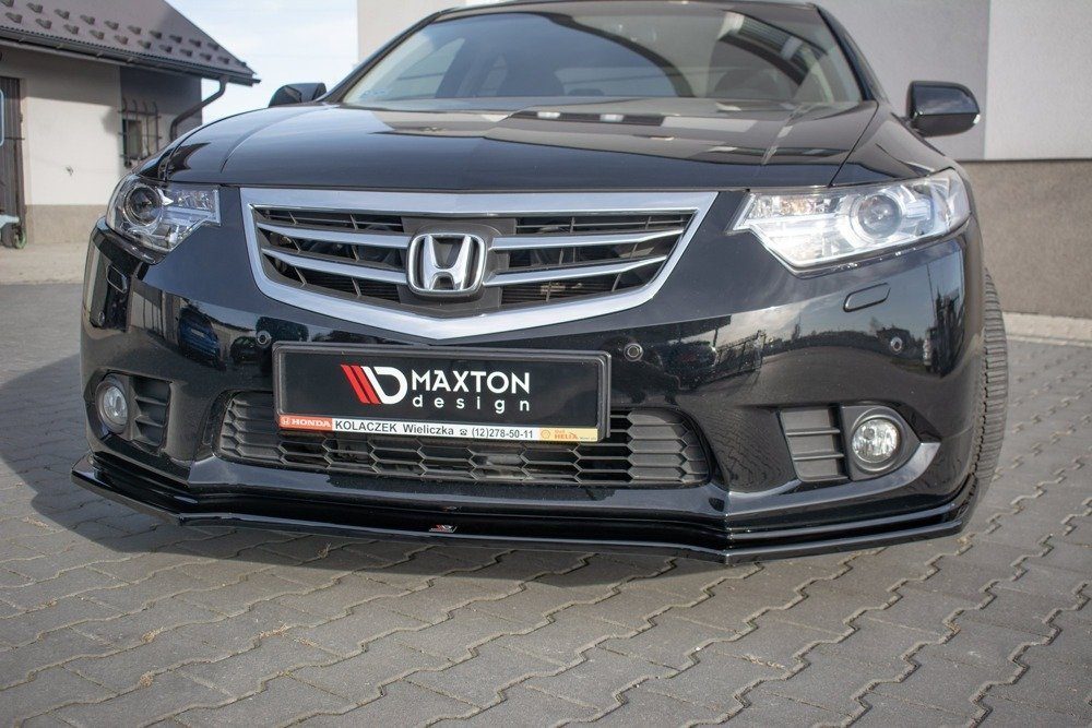 Maxton Design Honda Accord Front Lip - Gloss (Mk8 Facelift 2011-2015) 4 eng pm front splitter honda accord viii cu series facelift 9864 5