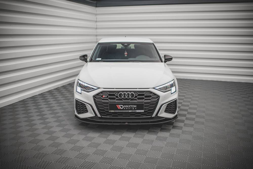 Maxton Design Audi A3 8Y Saloon Front Splitter - Gloss (2020-2024) 1 Maxton Design Audi A3 8Y Saloon Front Splitter - Gloss