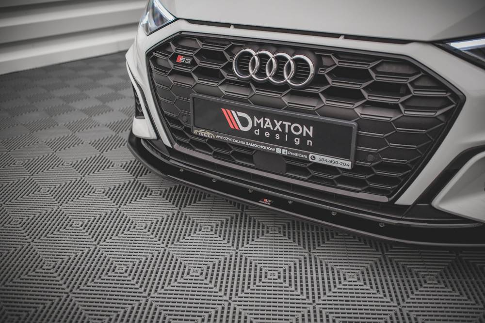 Maxton Design Audi A3 8Y Saloon Front Splitter - Gloss (2020-2024) 2 eng pm front splitter v 1 audi s3 a3 s line 8y 13318 4
