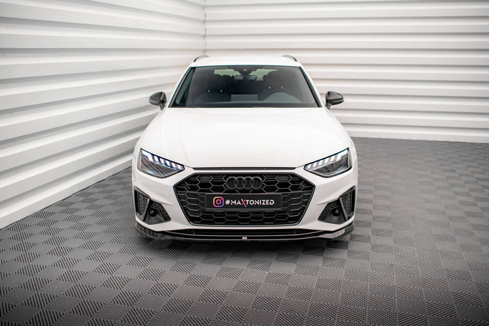 Maxton Design Audi A4 S-Line Front Splitter V.2 - Gloss (B9 Facelift 2019-2024) 1 Audi A4 S-Line Front Splitter