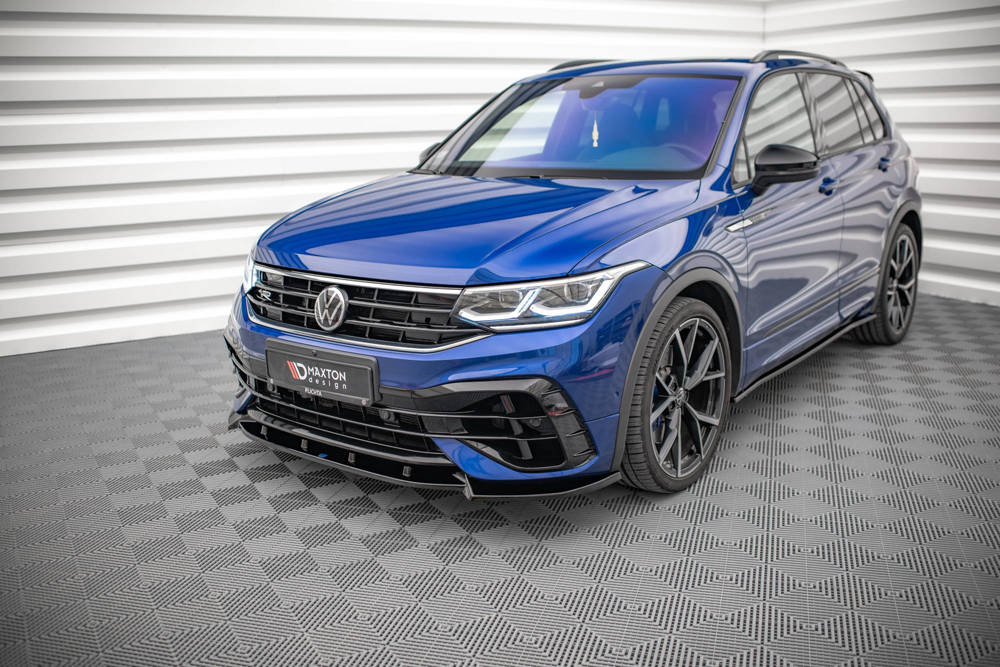 Maxton Design VW Tiguan R-Line Front Lip V2 - Gloss (Facelift MK2 2020-2024) 2 eng pm front splitter v 2 volkswagen tiguan r r line mk2 facelift 14428 5