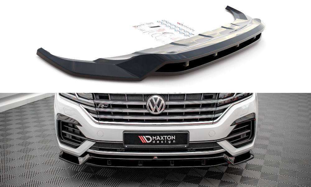 Maxton Design VW Touareg R-Line Front Splitter - Gloss (Mk3 2018-2023) 2 eng pm front splitter volkswagen touareg r line mk3 15480 2