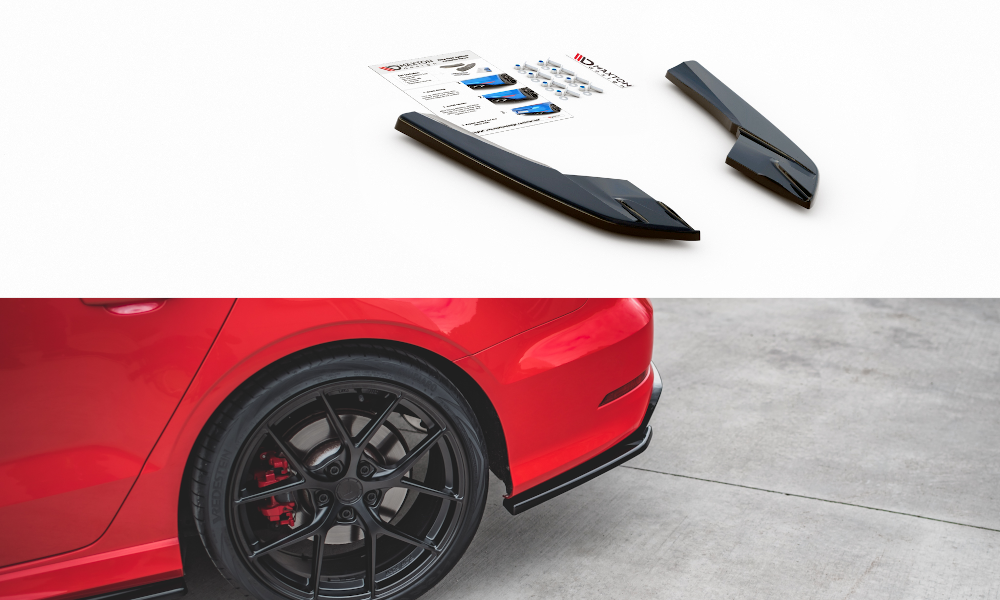 Maxton Design Audi A3 SLine Saloon Rear Spats - Gloss (8V 2013-2016) 3 eng pm rear side splitters audi s3 sedan 8v 13804 3
