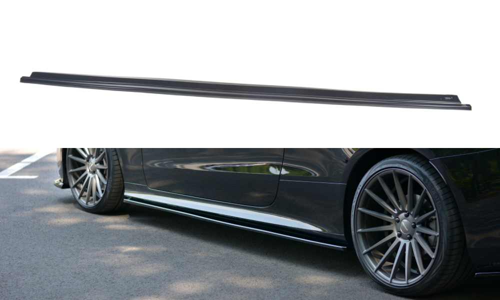 Maxton Design Mercedes E-Class AMG-Line Side Skirt Extensions Coupe - Gloss (W213 2016-2021) 3 eng pm side skirts diffusers mercedes benz e class w213 coupe c238 amg line 9058 11