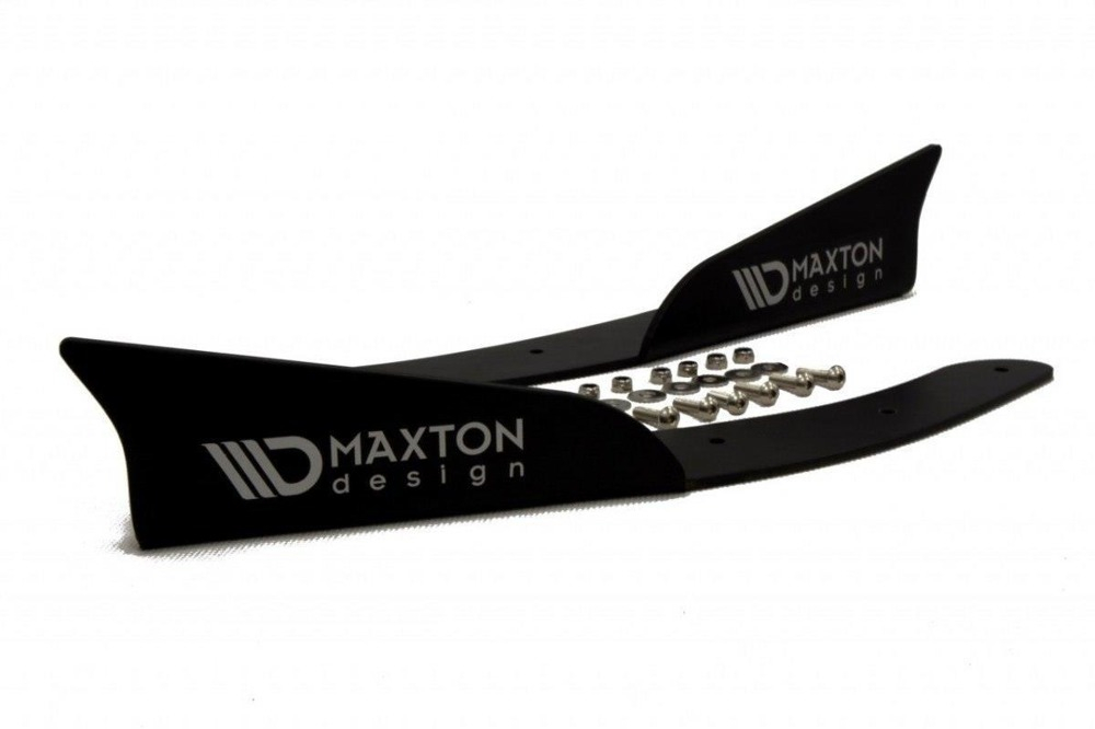 Maxton Design Universal Front Bumper Add-on Winglets - Gloss 3 eng pm universal front bumper lip add on winglets 1988 1 39