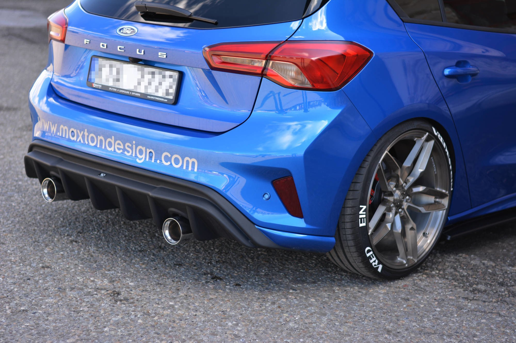 Maxton Design Ford Focus Mk4 ST-Line Diffuser - v1 GLOSS BLACK (2018+) 3 fo fo 4 stline rs1g