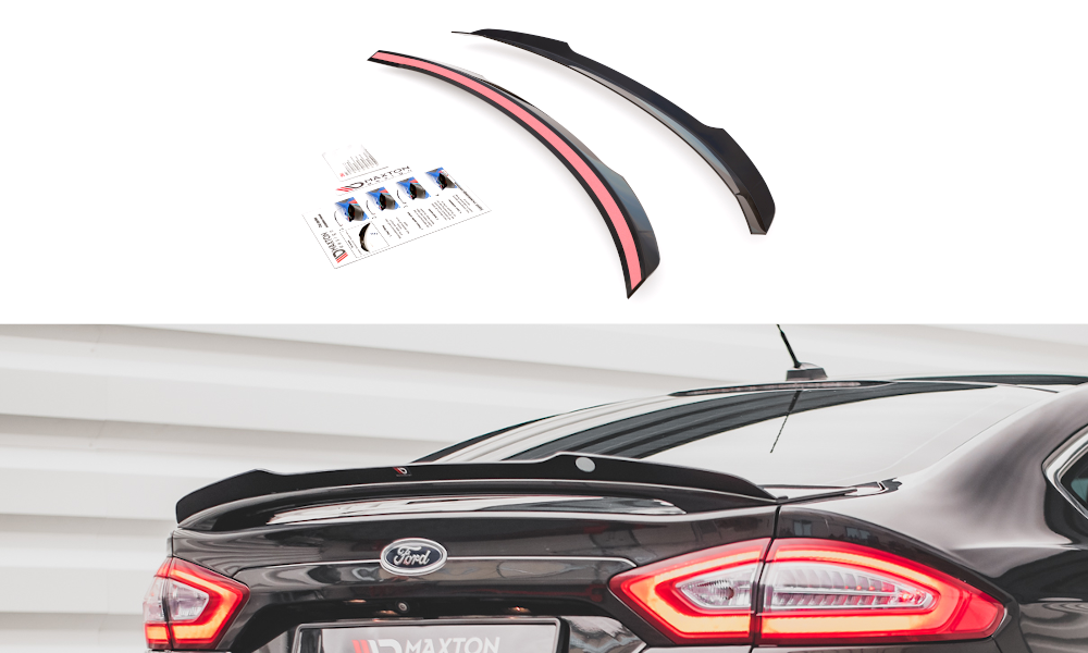 Maxton Design Ford Mondeo Spoiler Extension - Gloss (Mk5 2014-2019) 3 fo mo 5 cap1g