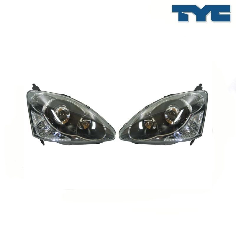TYC Projector Head Lights Black (Civic 01-03 3/5dr) 1 hl cv0135d fl 1