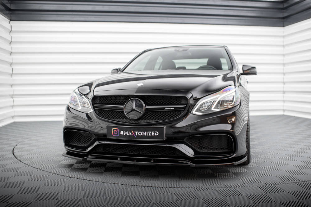 Maxton Design Mercedes E-Class AMG Front Splitter - Gloss (Facelift W212 2012-2016) 1 Maxton Design Mercedes E-Class AMG Front Splitter - Gloss (Facelift W212 2012-2016)
