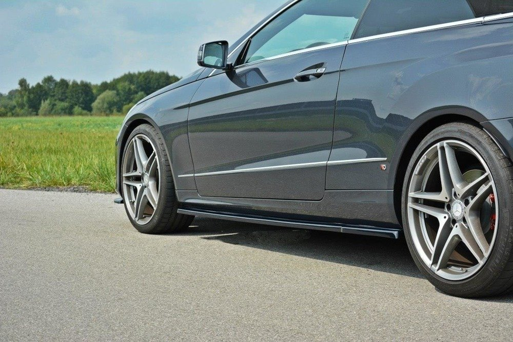 Maxton Design Mercedes E-Class Coupe/Cabrio Side Skirt Extensions - Gloss (Facelift W212 2012-2016) 3 me e 212f c sd1g c
