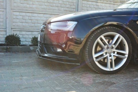 Maxton Design Audi A4 Front Lip v1- Gloss Black (B8.5 2011-2015) 3 mx v1