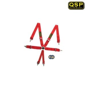 QSP 6-Point Seatbelt FIA - Pro Red (Universal)