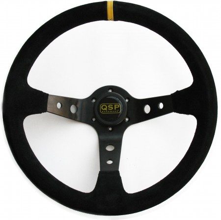 QSP Steering Wheel 3-Spoke Suede 350mm 90mm Silver (Universal) 3 qsp qs l90z3 1 9