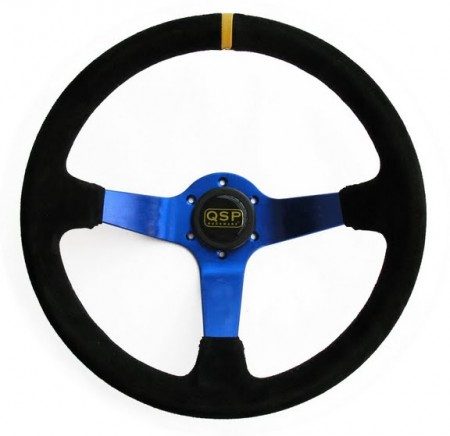 QSP Steering Wheel 3-Spoke Suede 350mm 90mm Silver (Universal) 5 qsp qs s70b3 9