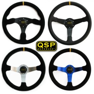 QSP Steering Wheel 3-Spoke Suede 350mm 70mm Blue (Universal) 8 qsp qs1 5