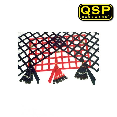 QSP Window Safety Net Accessory FIA Red (Universal) 1 QSP window net red: red QSP window net with FIA label and mounting straps