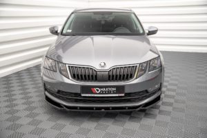 Maxton Design Skoda Octavia SE Front Splitter V2 - Gloss (Facelift Mk3 2016-2020)