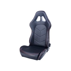 AutoStyle Sport seat 'TN' - Black - Dual-side reclinable back-rest - incl. slides