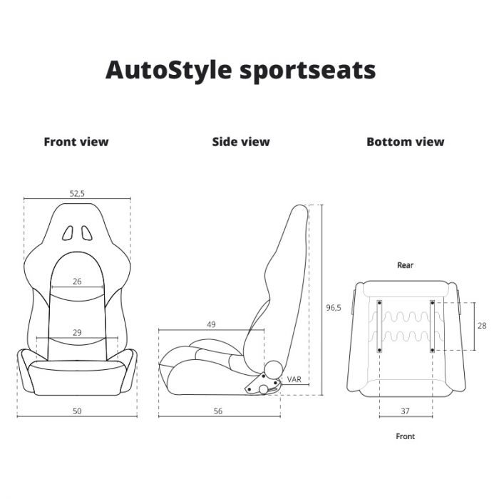 AS - RK Sport Seat Wing Back Style 6 ss 73lbr 10
