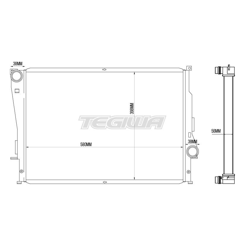 TEGIWA - BMW E46 M3 ALUMINIUM RADIATOR 4 t e46 m3 rad 2