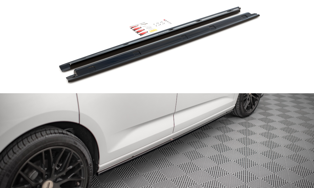 Maxton Design CADDY MK5 Side Skirt Extensions - GLOSS BLACK (2020+) 4 vw ca 5 sd1g