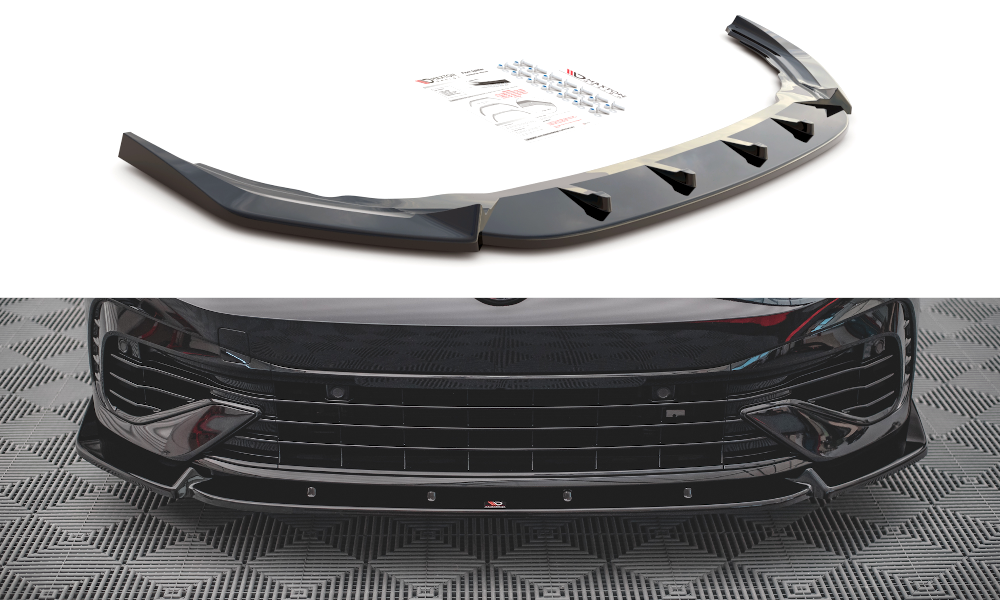 Maxton Design VW Golf 8 R Front Lip V2 - Gloss (Mk8 2019-2024) 4 vw go 8 r fd2g