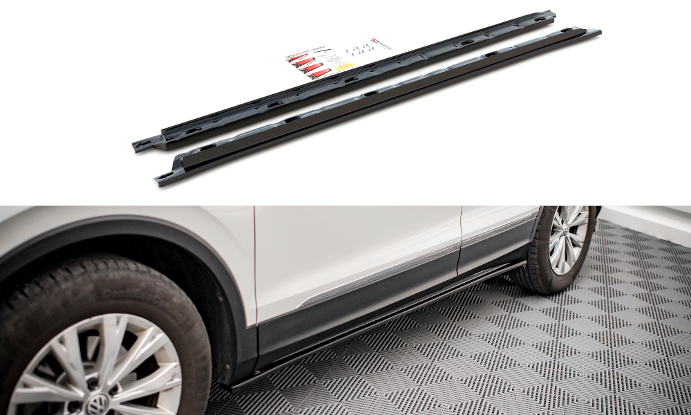 Maxton Design VW Tiguan SE Side Skirt Extensions - Gloss (MK2 2015-2020) 4 vw ti 2 sd1g