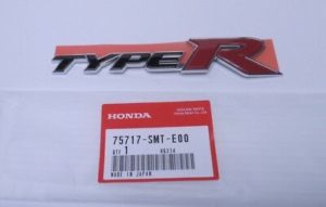 HOP GENUINE HONDA REAR TYPE R BADGE CIVIC TYPE R FN2 07-11 6 75717 smt e00