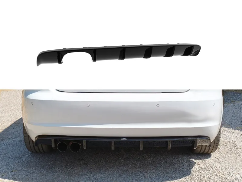 Audi A3 Diffuser - Gloss Twin Left Exit (8P 2008-2012) 2 Audi A3 Diffuser - Gloss Twin Left Exit (8P 2008-2012) - Image 2