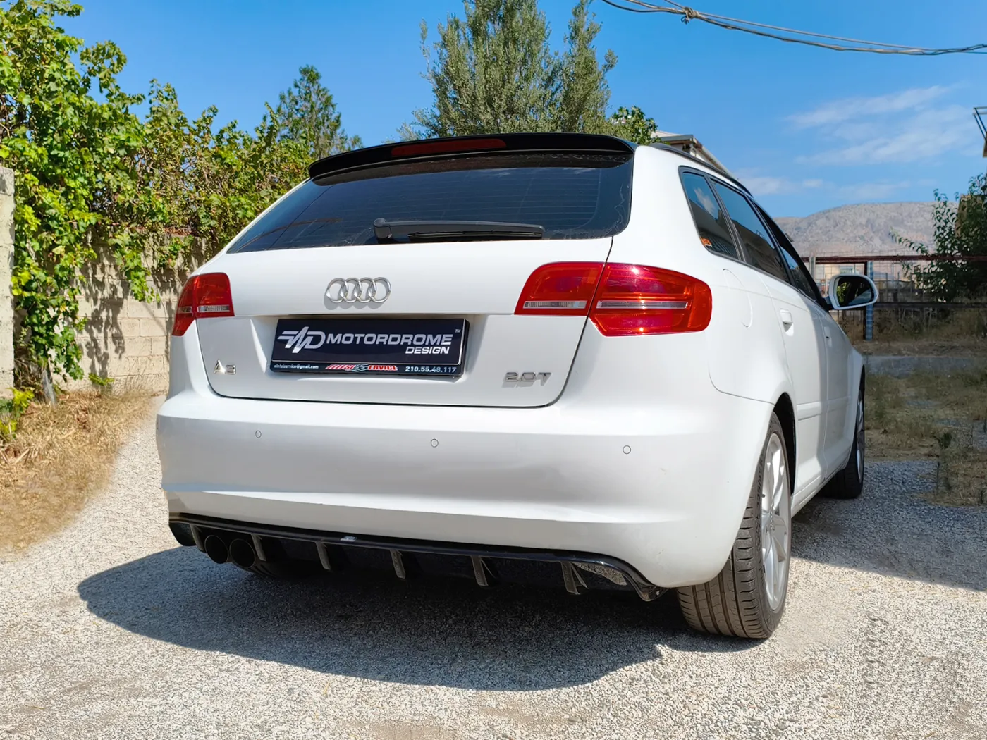Audi A3 Diffuser - Gloss Twin Left Exit (8P 2008-2012) 1 Audi A3 Diffuser - Gloss Twin Left Exit (8P 2008-2012)