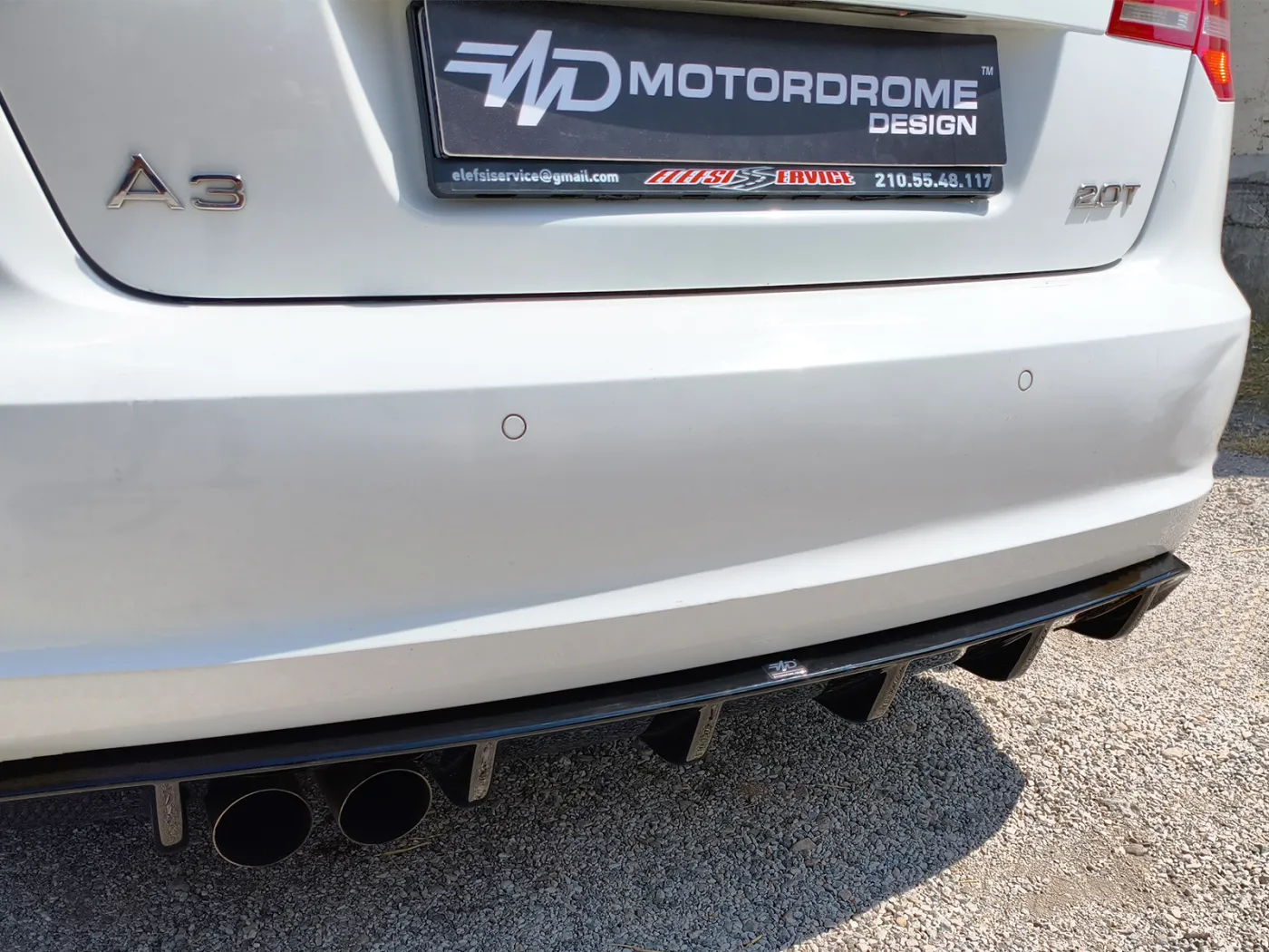 Audi A3 Diffuser - Gloss Twin Left Exit (8P 2008-2012) 4 Audi A3 Diffuser - Gloss Twin Left Exit (8P 2008-2012) - Image 4