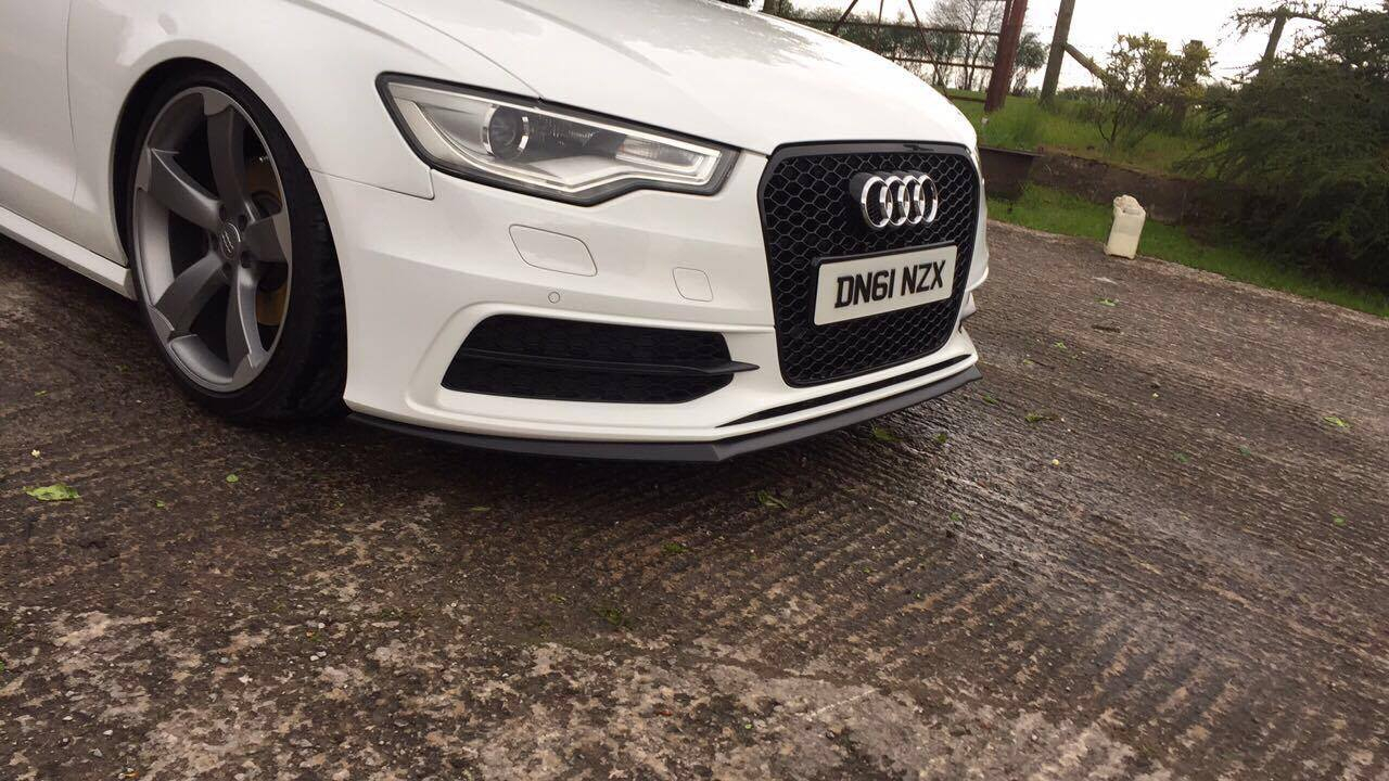 Maxton Design Audi A6 C7 Sline Front Lip v2 - Gloss (2011-2018) 2 a6 c7 sline v2 lip 1