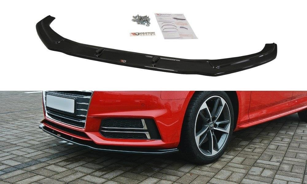 Maxton Design Audi A4 B9 Sline Front Lip v2 - Gloss (2015-2019) 1 Audi A4 B9 15+ Sline Maxton Design Front Lip v2