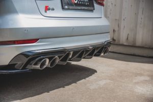 Maxton Design Audi A3 Saloon S-Line Rear Diffuser Quad- Gloss (8V 2016-2020) 14 Maxton Design Audi A3 Saloon S-Line Rear Diffuser QUAD- Gloss Black (2016-2020)