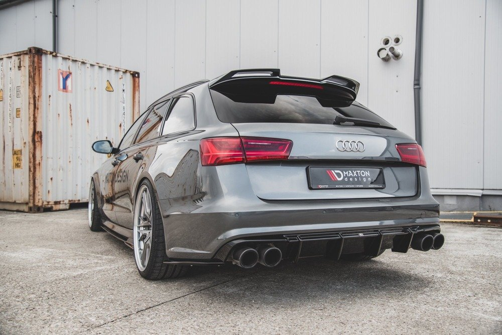 Maxton Design Audi A6 C7 S-Line Diffuser (Facelift) - Gloss Black Quad Exit (2015-2017) 4 au s6 c7f av rs1g2