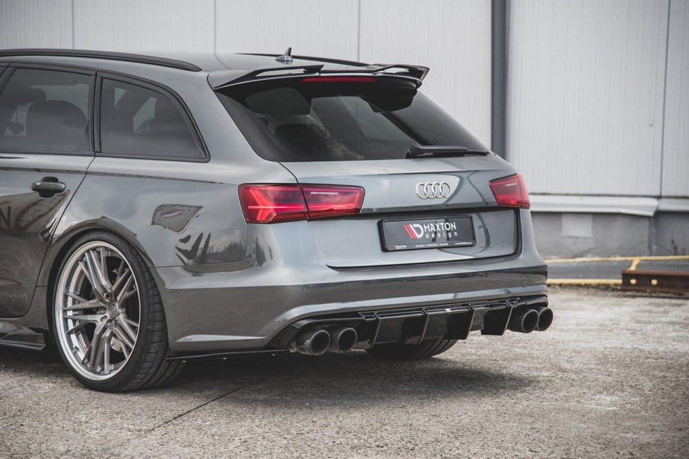 Maxton Design Audi A6 C7 S-Line Diffuser (Facelift) - Gloss Black Quad Exit (2015-2017) 2 au s6 c7f av rs1g3